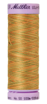 Mettler Silk-Finish 50wt Variegated Cotton Thread 109yd/100M New Fields